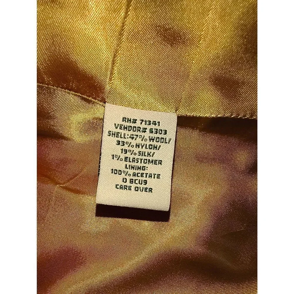 L.L.Bean women's wool silk-blend blazer green tweed vintage Size S/P Equestrian - Picture 13 of 13